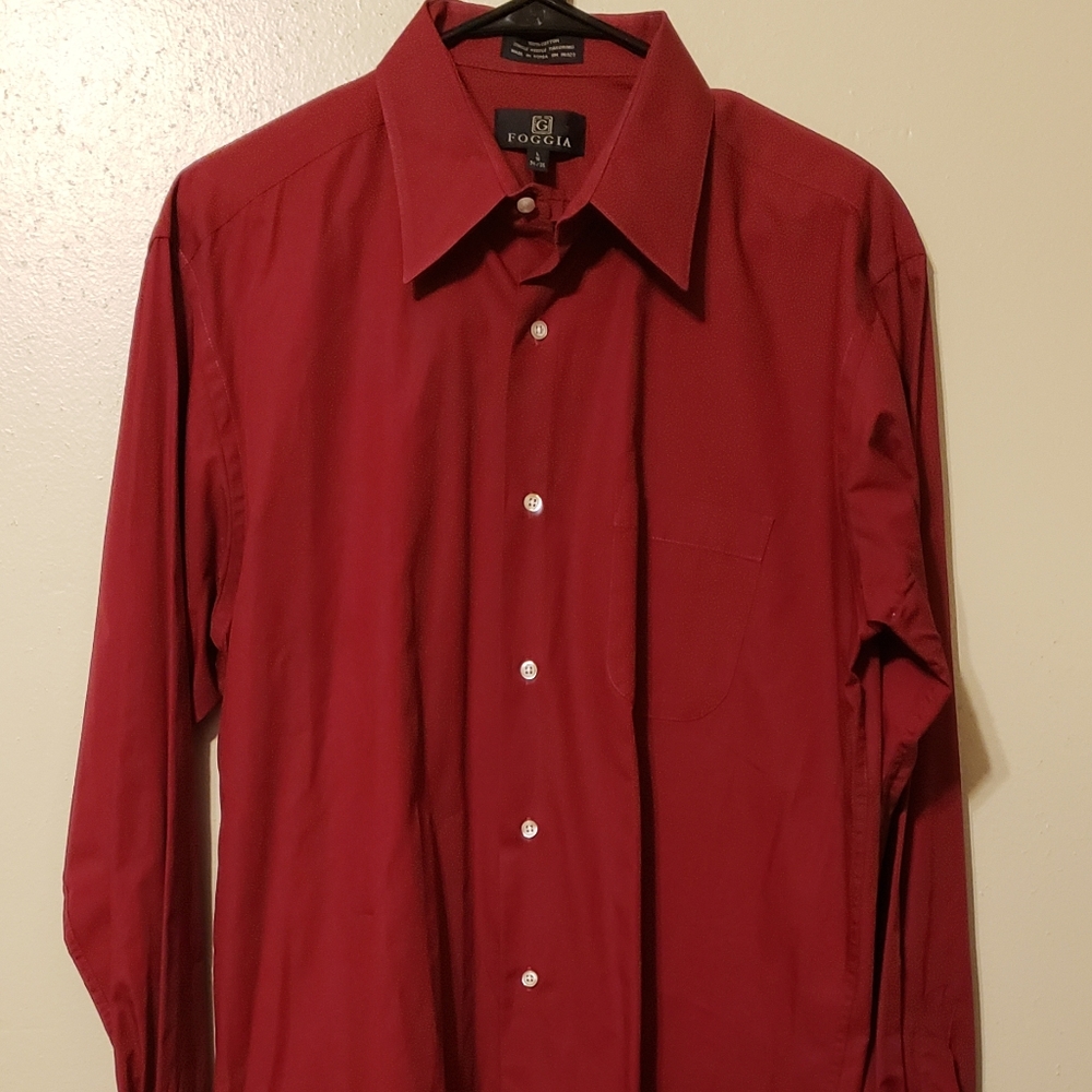 Foggia mens dress shirt size L gently used